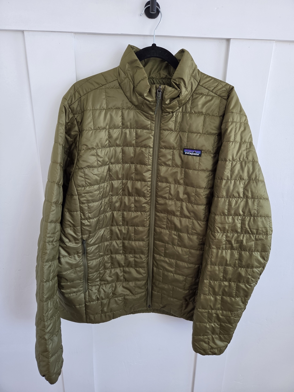 Patagonia Olive Green Men's Quilted Puffer Jacket